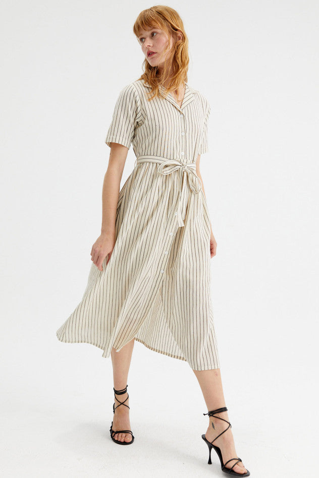 Pin Stripe Shirt Dress
