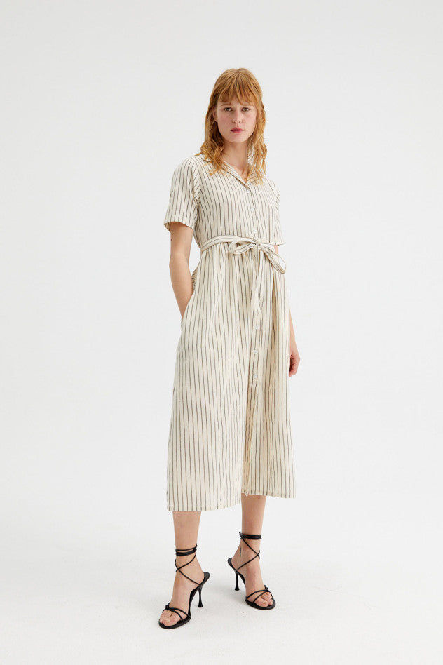Pin Stripe Shirt Dress