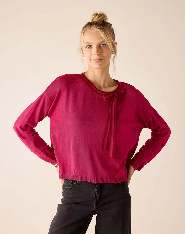 Mersea Cardiff Bow Tie Sweater-Taffy