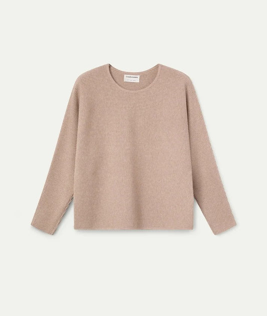 Compania Fantastica Beige Stripe Knit Sweater