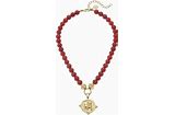 Susan Shaw Bulldog + Red Coral Necklace