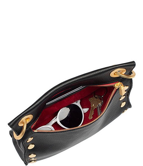 Hammitt Bryant Tony Medium Black/Brushed Gold Red Zip
