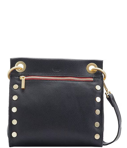 Hammitt Bryant Tony Medium Black/Brushed Gold Red Zip