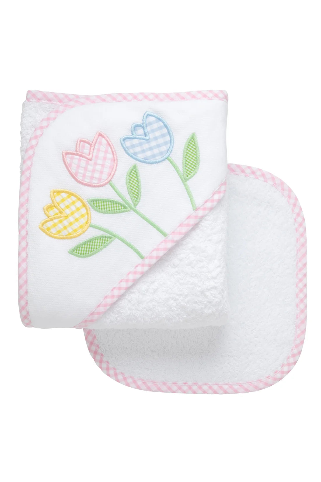 3 Marthas Tulip Baby Hooded Towel & Washcloth Set