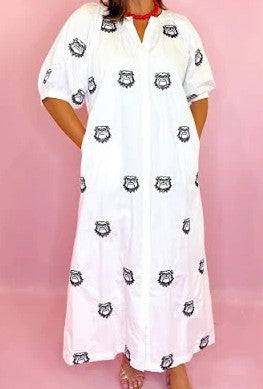 Queen of Sparkles Licensed UGA Mascot Midi Dress