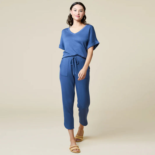 Softies Pure Dream V-Neck Lounge Set-Indigo