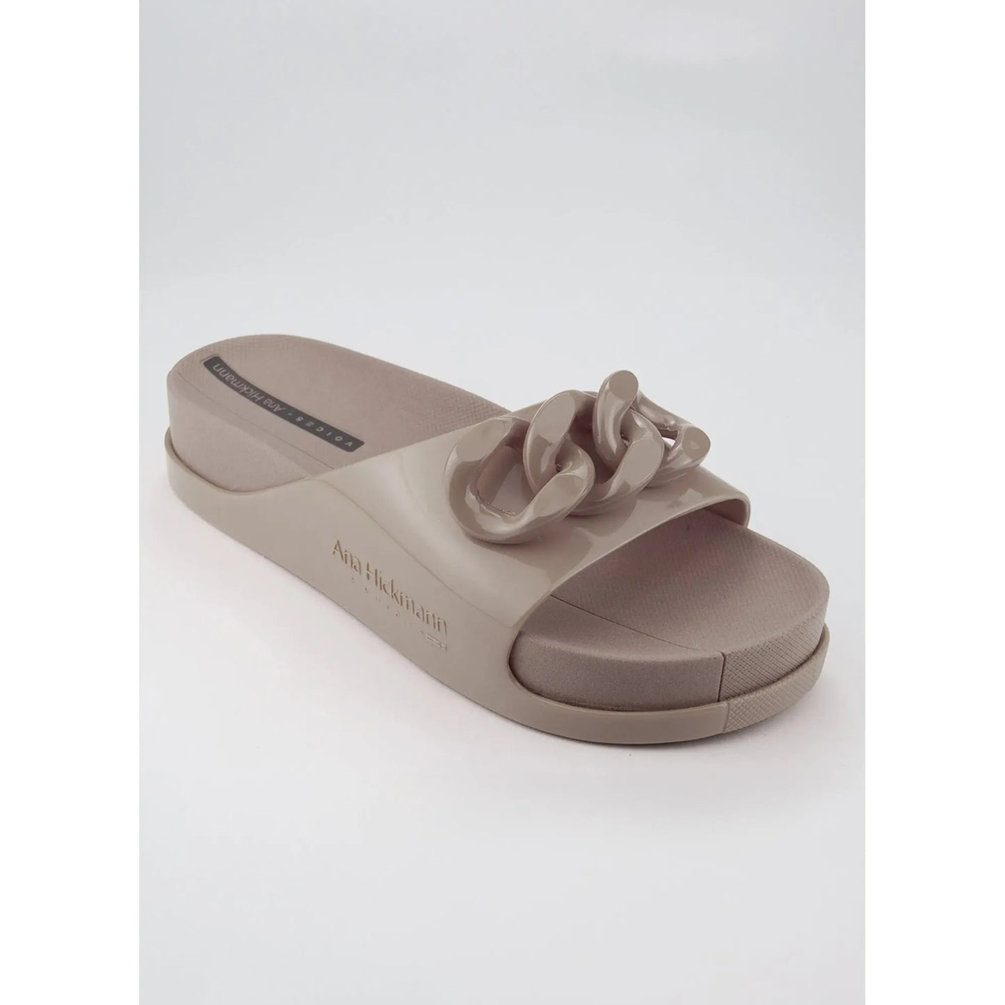 Voices Soul Beige Slide Sandal with Chain-Beige