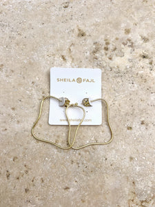 Sheila Fajl Wiggle Wiggle Square Hoops Gold