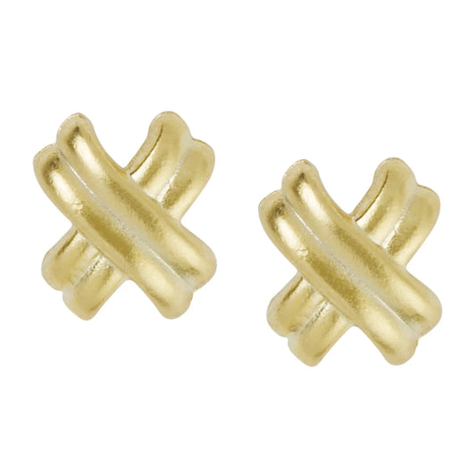 Susan Shaw Mini X Studs-Gold