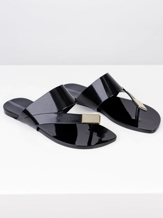 Voices Zen Metal Sandal-Black/Gold