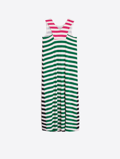 Vilagallo Zina Multi Stripe Maxi Dress