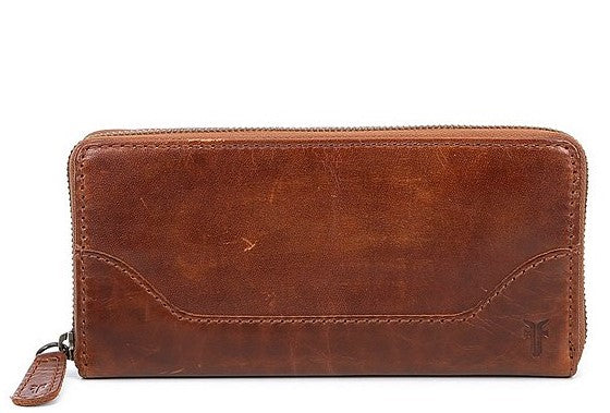 Frye Melissa Zip Wallet in Cognac