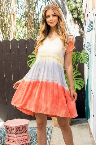 Crinkle Tie Dye Dress