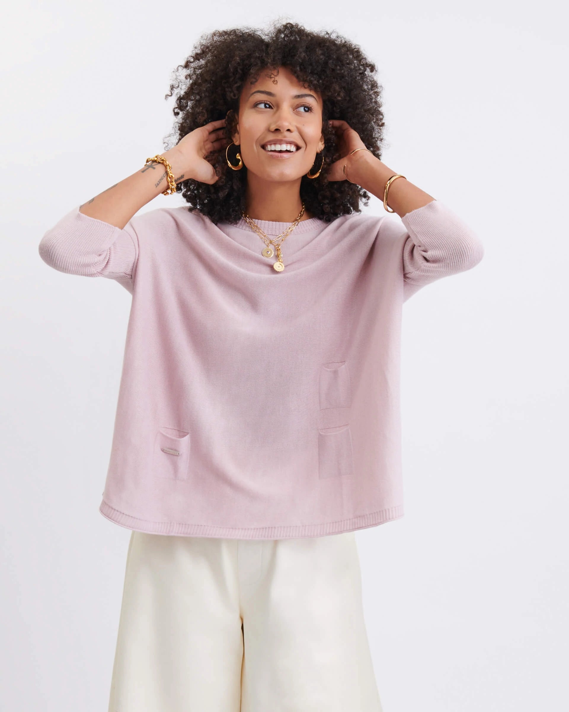 Catalina Sweater in Light Pink