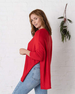 Catalina Sweater in Poppy Red
