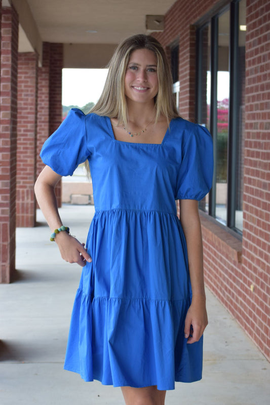 Maude Mia Dress in Royal Blue