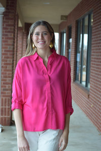 Tolani Kennedy Hot Pink Top