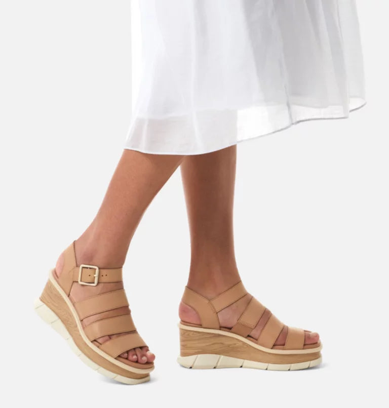 Sorel Joanie III Ankle Strap Wedge in Beige