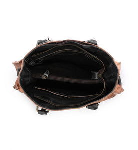 Bedstu Bruna Handbag in Tan with Black Rustic