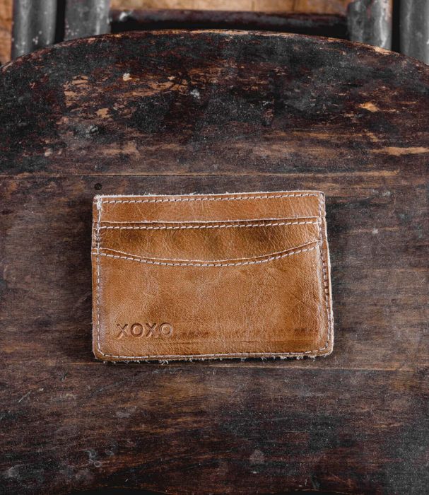 Bedstu Chuck Card Case in Tan Rustic