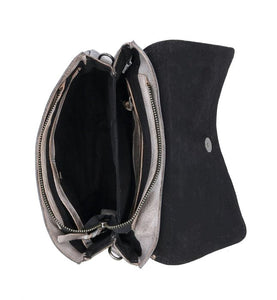 BedStu Cleo Handbag in Black Icicle/ Rustic