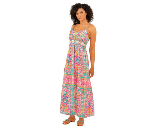 Gretchen Scott Watteau Fiesta Maxi Dress Turquoise