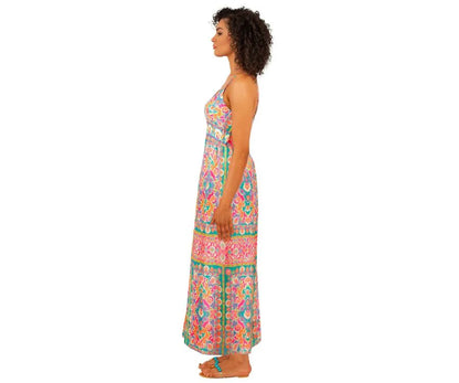 Gretchen Scott Watteau Fiesta Maxi Dress Turquoise