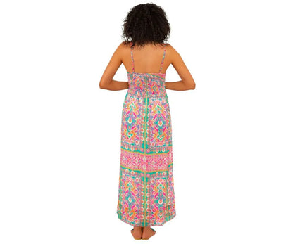 Gretchen Scott Watteau Fiesta Maxi Dress Turquoise